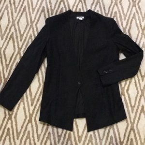 Single button tuxedo inspired jacket